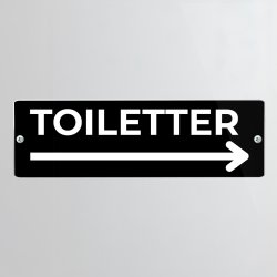 Skilt | Rektangel | 21 x 6,5 cm | M. huller