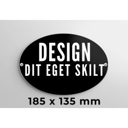 Skilt | Oval | 18,5 x 13,5 cm