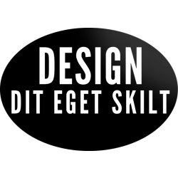 Skilt | Oval | 7 x 5 cm