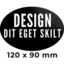 Skilt | Oval | 12 x 9 cm