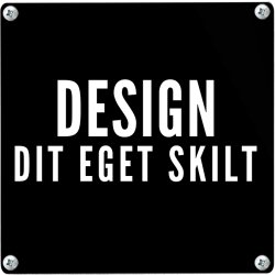 Skilt | Kvadrat | 7 x 7 cm | M. huller