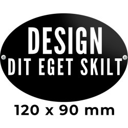 Skilt | Oval | 12 x 9 cm | M. huller