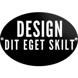 Skilt | Oval | 12 x 9 cm | M. huller