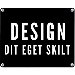 Skilt | Rektangel | 12 x 9 cm | M. huller