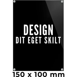 Skilt | Rektangel | 15 x 10 cm | M. huller