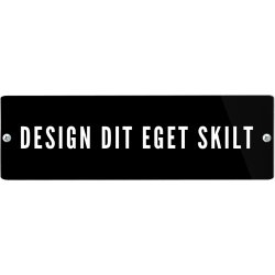 Skilt | Rektangel | 21 x 6,5 cm | M. huller