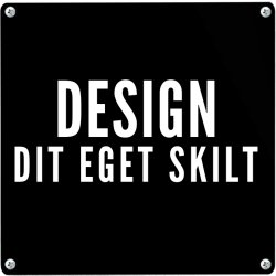 Skilt | Kvadrat | 20 x 20 cm | M. huller