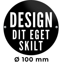 Skilt | Rund | Ø10 cm | M. huller