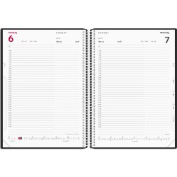 Mayland 2028 Timekalender, plast, sort