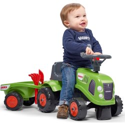 FALK Claas traktor med trailer og tilbehør