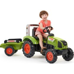 FALK Claas traktor m/vogn, grøn