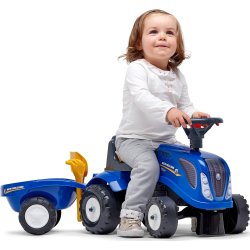 FALK Baby Massey Ferguson traktor m/trailer, blå