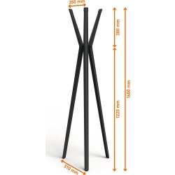 Durable Stumtjener m. 6 knager DURASTORE®, sort