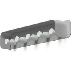 Durable Knagerække m. 5 knager DURASTORE®, grå