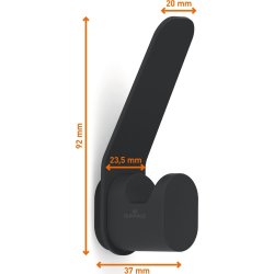 Durable Dobbeltknager, 4 stk, DURASTORE®, sort