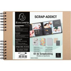 Exacompta Scrapbog, 210 fotos, kraft