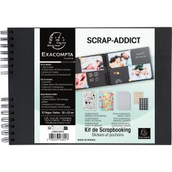 Exacompta Scrapbog, 210 fotos, sort