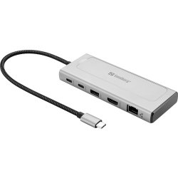 Sandberg USB-C 6-i-1 Travel Dock SSD Case