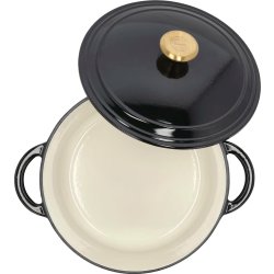 Pillivuyt Gourmet Støbejernsgryde, 3,8 liter, sort