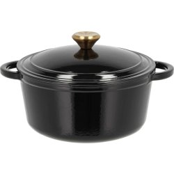 Pillivuyt Gourmet Støbejernsgryde, 3,8 liter, sort