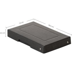 Exacompta Pure Box, 100x150mm, H25 mm, sort