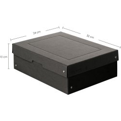 Exacompta Pure Box, A4, H100mm, sort