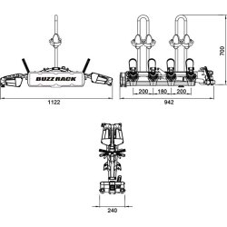 Buzzrack cykelholder eazzy-4, til 4 cykler
