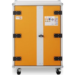 Batteriopbevaringsskab 230V m/hjul, 66x80x115 cm.