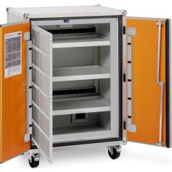 Batteriopbevaringsskab 230V m/hjul, 66x80x115 cm.