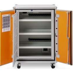 Batteriopbevaringsskab 400V m/hjul, 66x80x115 cm.