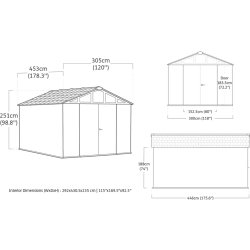 Keter Skur Stronghold 10x15, grå