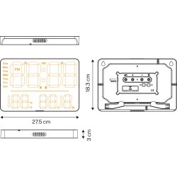 Unilux Numi Digitalt LED Ur | 27,5 x 18,3 cm