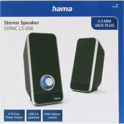 HAMA Højttalere Sonic LS-206 Sort/Sølv