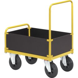 Ravendo lagervagn 750, låga sidor, Massiva hjul