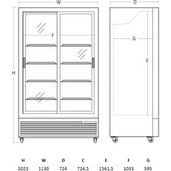 Scancool DC1000BSLD Displaykøleskab