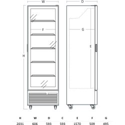 Scancool DC426BGD Displaykøleskab