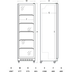 Scancool DC430BD Displaykøleskab