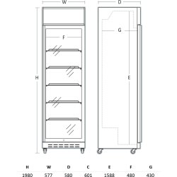 Scancool Displaykøleskab - DCC420BWD