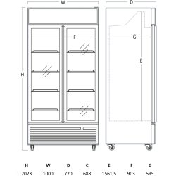 Scancool Displaykøleskab - DCC802BWD
