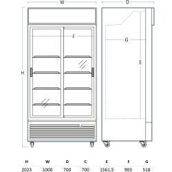 Scancool Displaykøleskab - DCC802BWSLD
