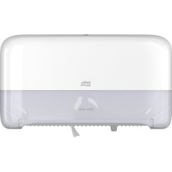 Tork T2 Twin Dispenser MiniJumbo Toiletpapir, Hvid