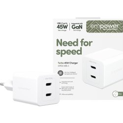 EMPOWER Turbo Adaptor - 45W 2x USB-C EU