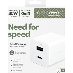 EMPOWER Turbo Adaptor - 35W USB-C + USB-A EU