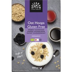 Urtekram Øko Oat Hoops, 300 g