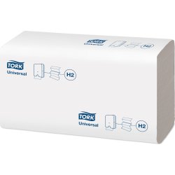 Tork H2 Uni Håndklædeark Z-fold, 1-lags, 21 pk