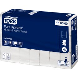 Tork H2 Uni Håndklædeark Z-fold, 1-lags, 21 pk