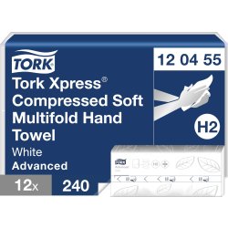 Tork H2 Compressed Adv. Håndklædeark Z-fold, 12 pk