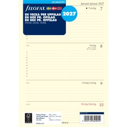 Filofax 2027 Refill | A5 | Uge | Tværformat