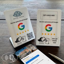 Skiltepakke m/chip, 3 stk, eget logo, Google