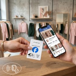 Skiltepakke m/chip, 3 stk, eget logo, Facebook
